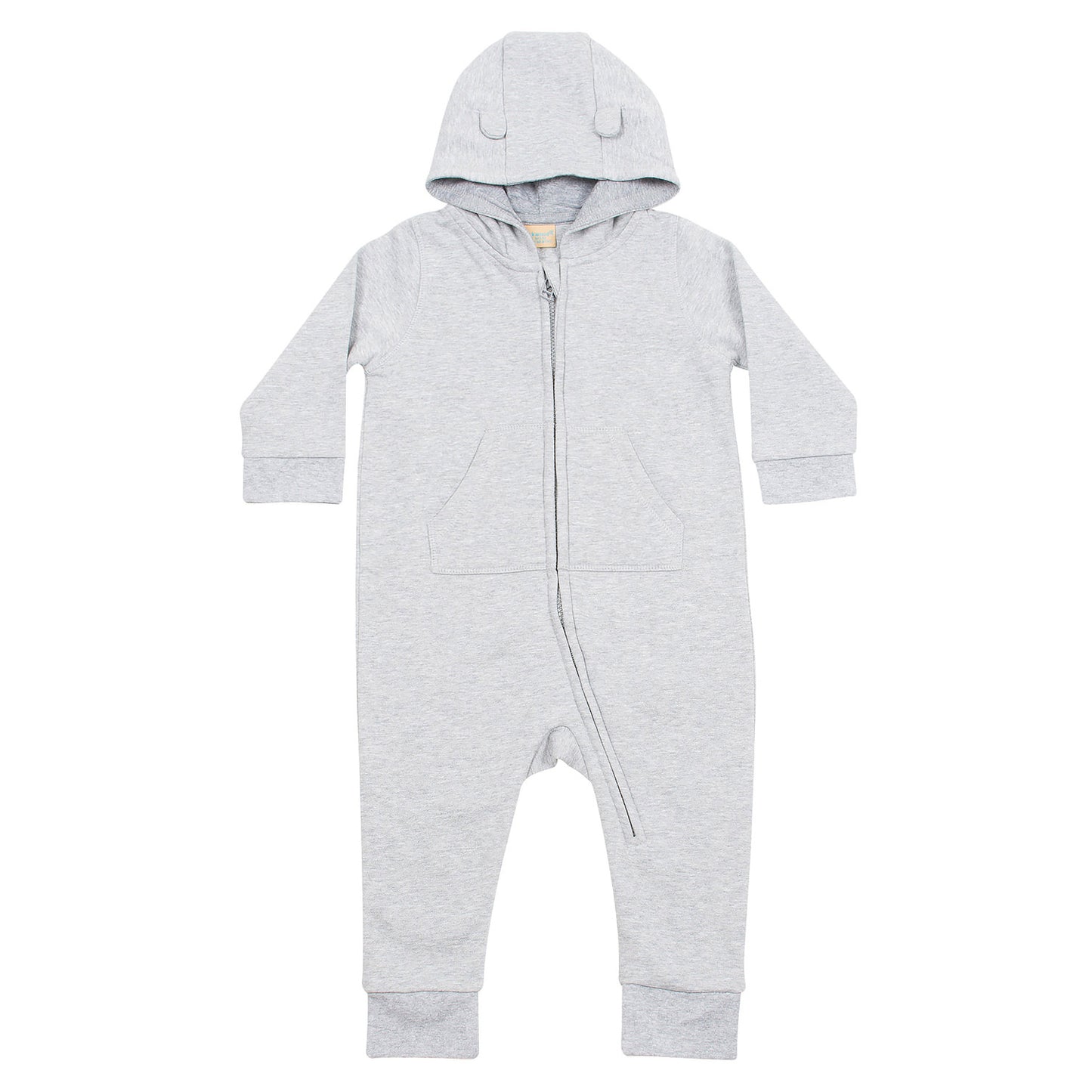 Heather Grey - Front - Larkwood Toddler Fleece All-In-One Nightwear