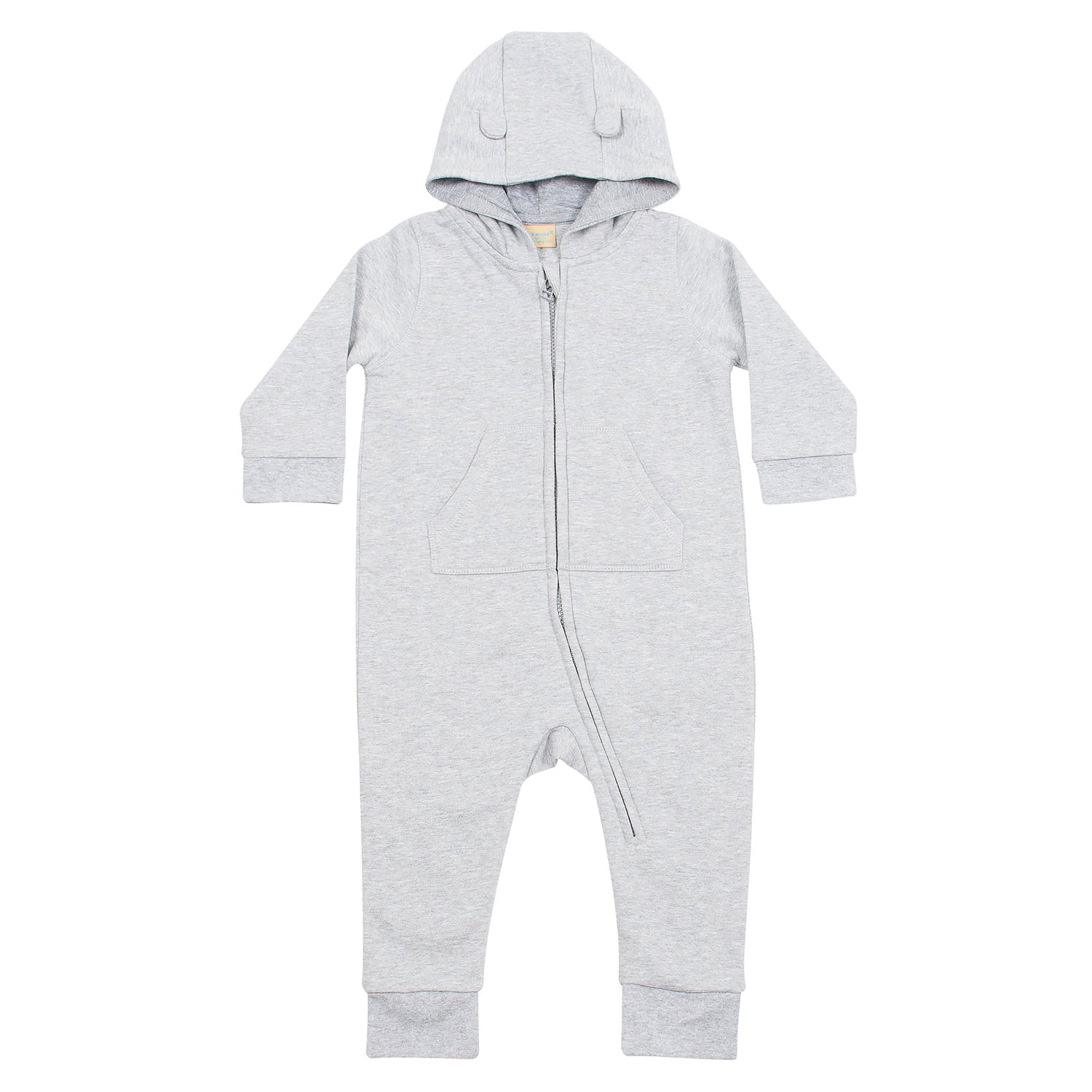 Heather Grey - Front - Larkwood Toddler Fleece All-In-One Nightwear