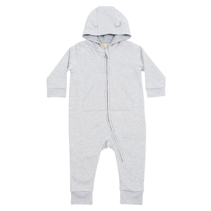 Heather Grey - Front - Larkwood Toddler Fleece All-In-One Nightwear