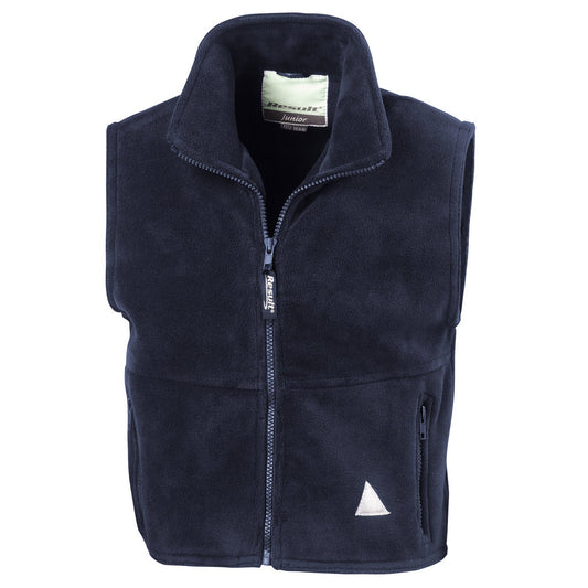 Navy - Front - Result Childrens-Kids Polartherm Fleece Body Warmer