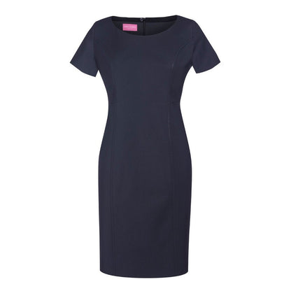 Navy - Front - Brook Taverner Womens-Ladies Sophisticated Teramo Dress