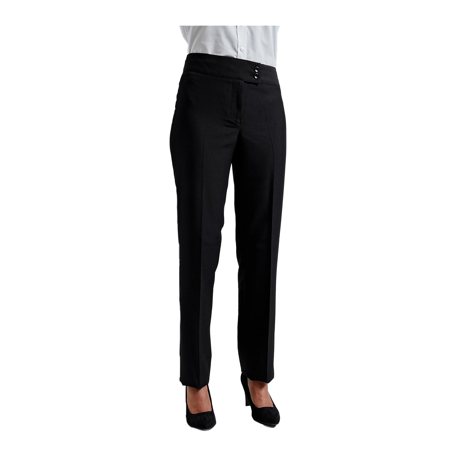 Black - Side - Premier Womens-Ladies Iris Straight Leg Trousers