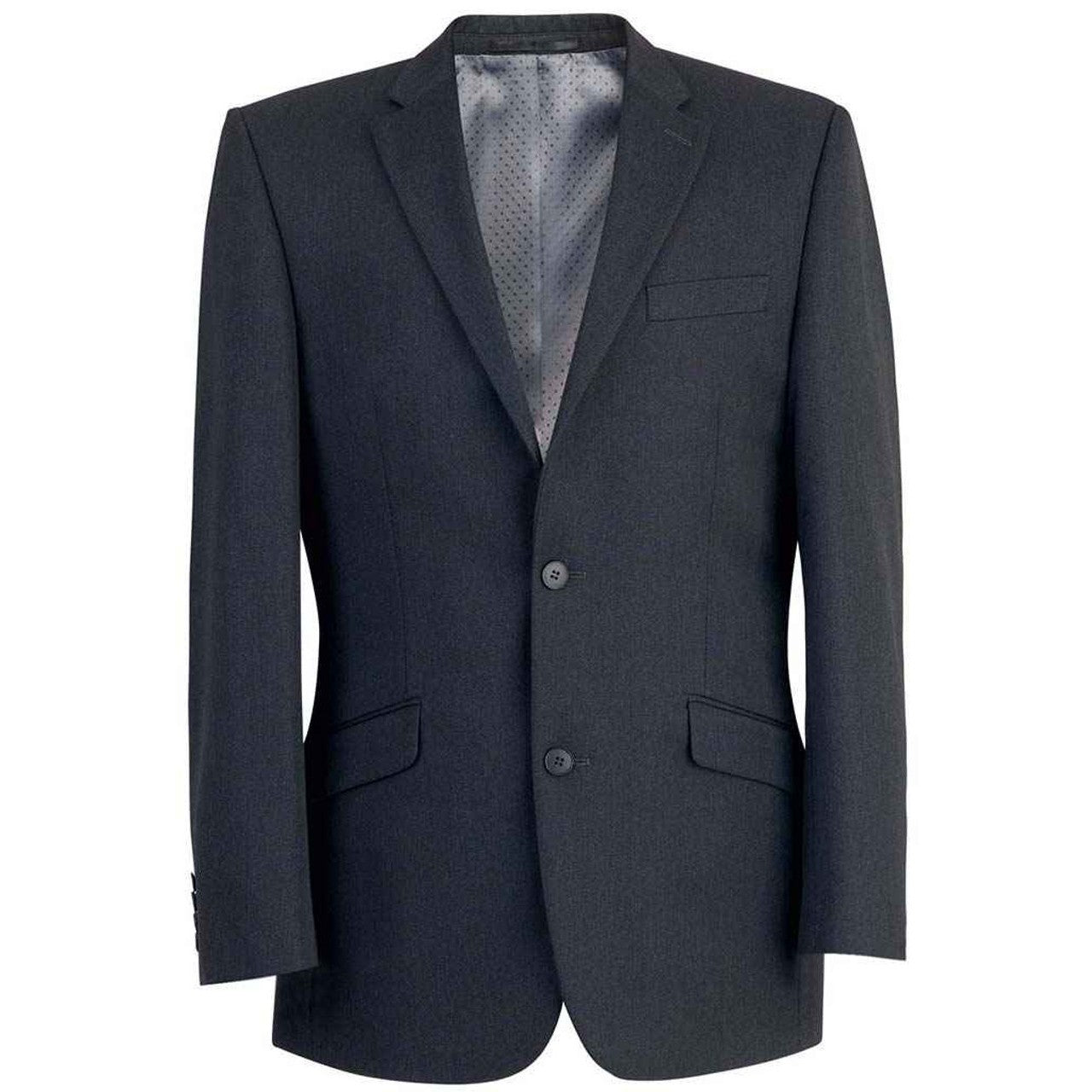 Charcoal - Front - Brook Taverner Mens Concept Zeus Suit Jacket