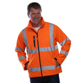 Orange - Back - Yoko Unisex Adult High-Vis Soft Shell Jacket