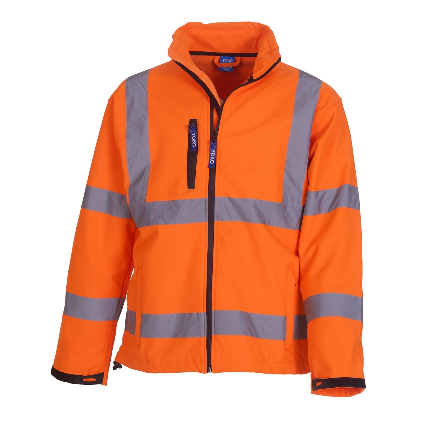 Orange - Front - Yoko Unisex Adult High-Vis Soft Shell Jacket