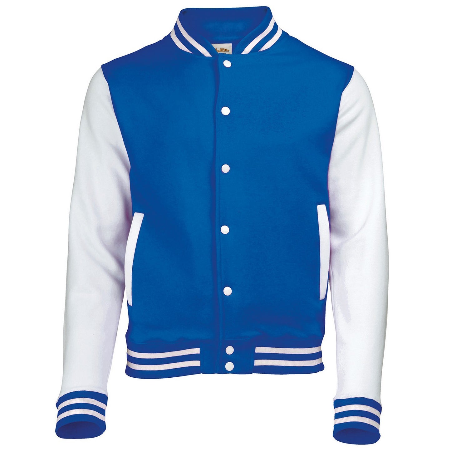 Royal Blue-White - Front - Awdis Unisex Adult Varsity Jacket