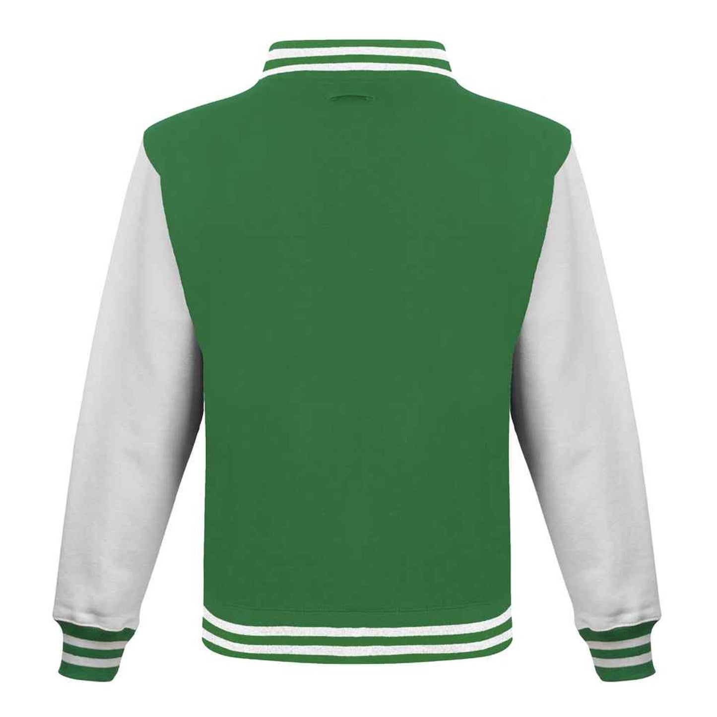 Kelly Green-White - Back - Awdis Unisex Adult Varsity Jacket