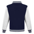 Oxford Navy-White - Back - Awdis Unisex Adult Varsity Jacket