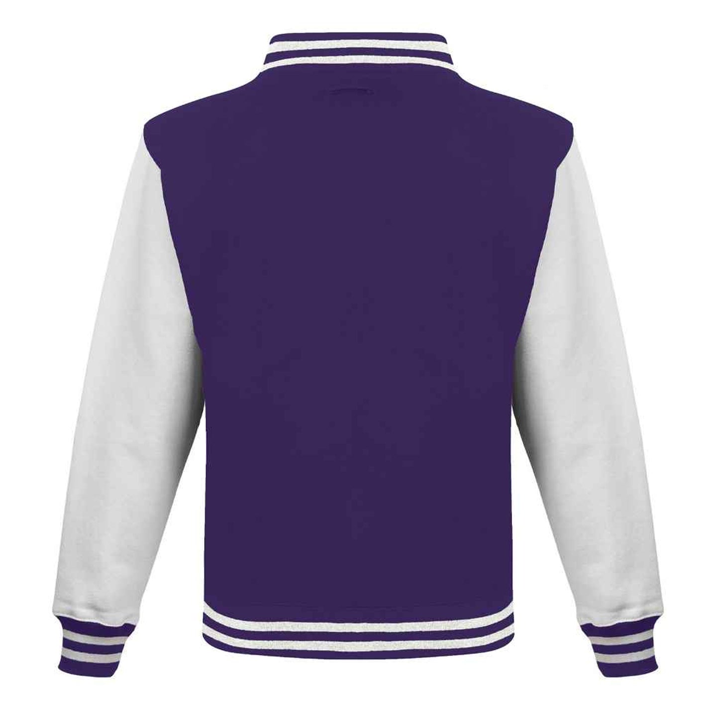 Purple-White - Back - Awdis Unisex Adult Varsity Jacket