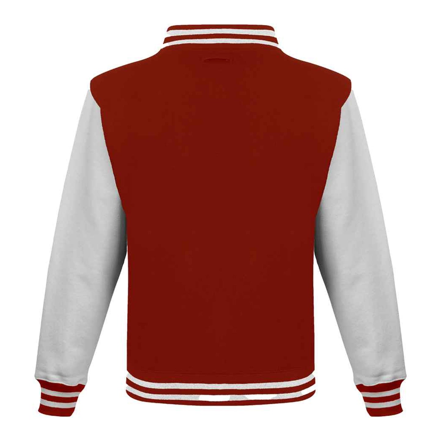 Fire Red-White - Back - Awdis Unisex Adult Varsity Jacket
