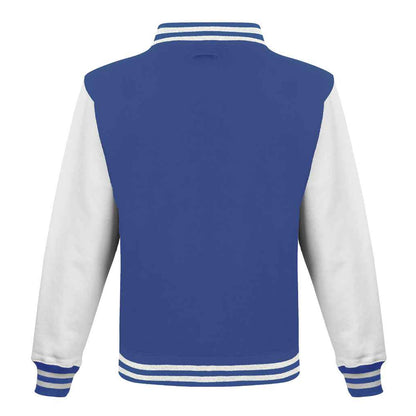 Royal Blue-White - Back - Awdis Unisex Adult Varsity Jacket