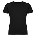 Black - Front - Native Spirit Childrens-Kids Oversized T-Shirt