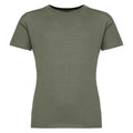 Khaki Green - Front - Native Spirit Childrens-Kids Oversized T-Shirt