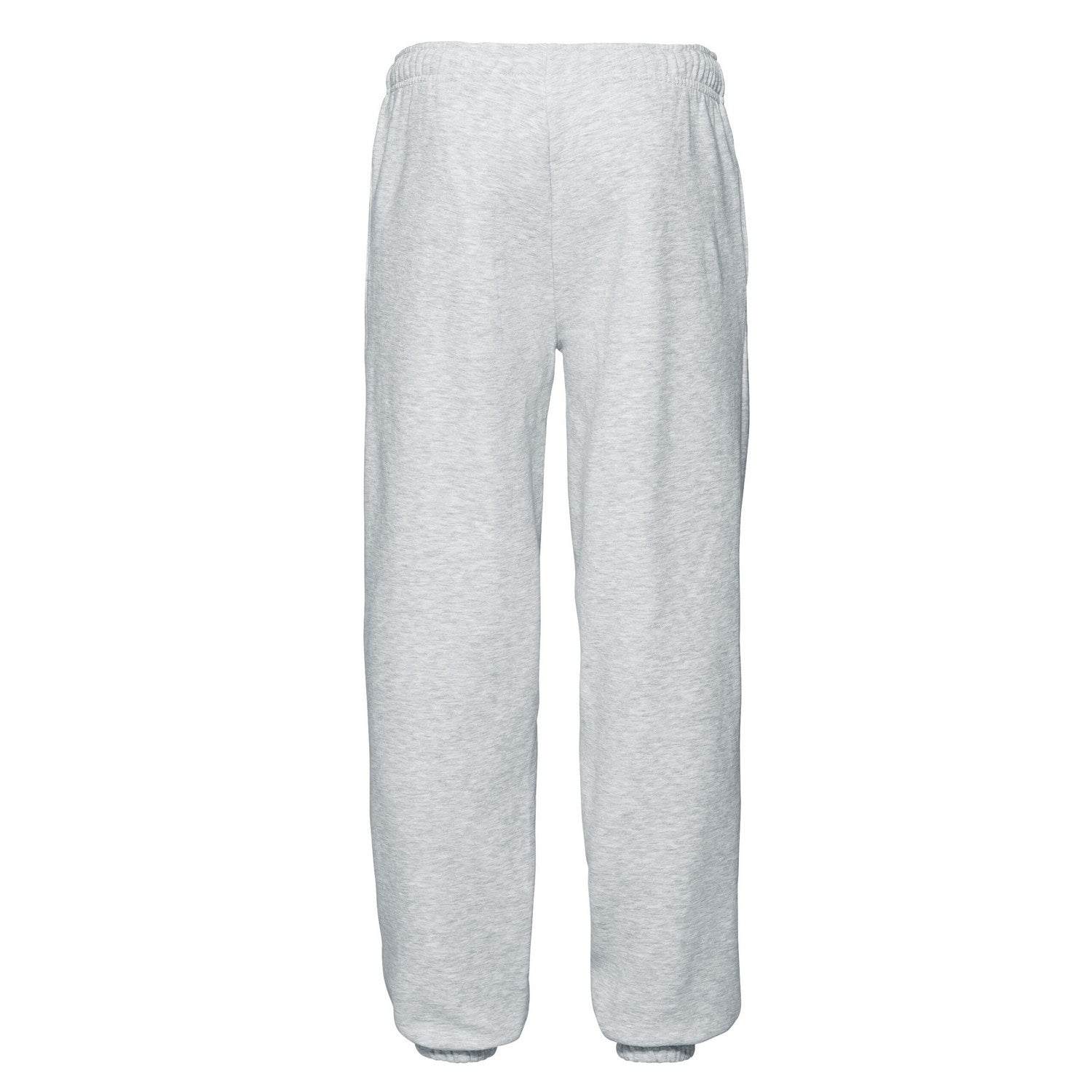 Heather Grey - Back - Fruit of the Loom Mens Premium Heather Jogging Bottoms