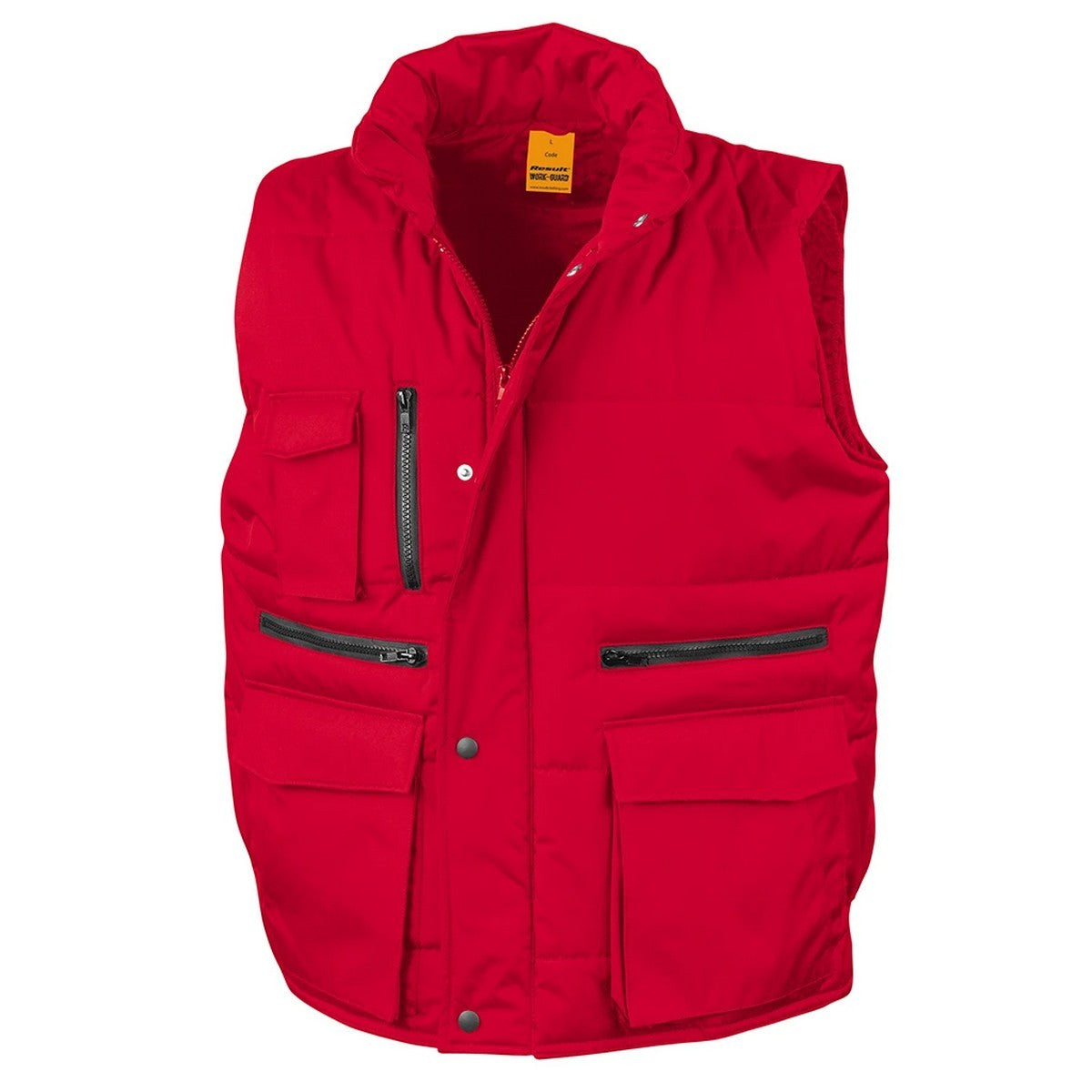 Red - Front - WORK-GUARD by Result Mens Lance Body Warmer