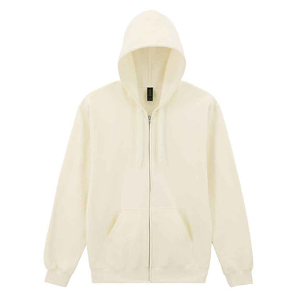 Off White - Front - Gildan Mens Softstyle Midweight Full Zip Hoodie
