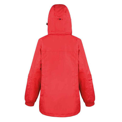 Red-Black - Back - Result Womens-Ladies Journey 3 in 1 Soft Shell Jacket