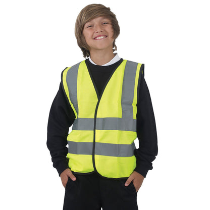 Yellow - Back - Yoko Childrens-Kids Hi-Vis Waistcoat