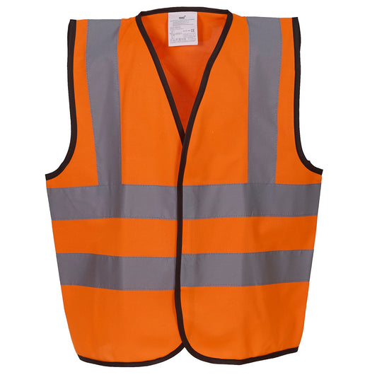 Orange - Front - Yoko Childrens-Kids Hi-Vis Waistcoat