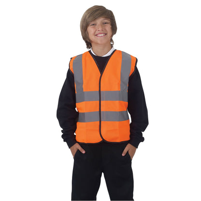 Orange - Back - Yoko Childrens-Kids Hi-Vis Waistcoat