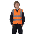 Orange - Back - Yoko Childrens-Kids Hi-Vis Waistcoat