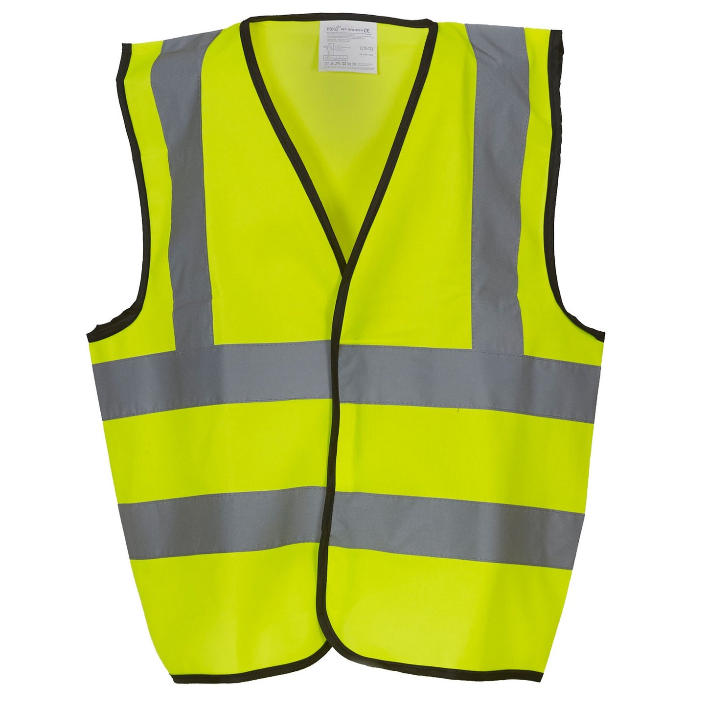 Yellow - Front - Yoko Childrens-Kids Hi-Vis Waistcoat