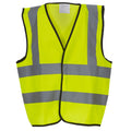 Yellow - Front - Yoko Childrens-Kids Hi-Vis Waistcoat