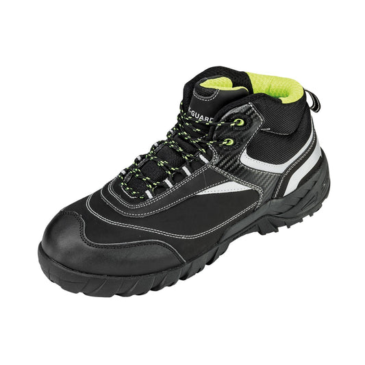 Black-Silver - Front - WORK-GUARD by Result Mens Blackwatch Nubuck Safety Boots