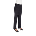 Black - Front - Brook Taverner Womens-Ladies Sophisticated Genoa Slim Trousers