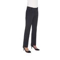 Charcoal - Front - Brook Taverner Womens-Ladies Sophisticated Genoa Slim Trousers
