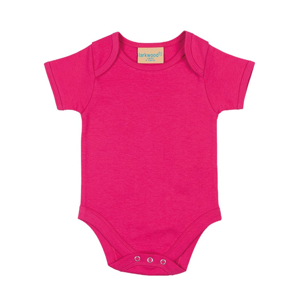 Fuchsia - Front - Larkwood Toddler Short-Sleeved Bodysuit