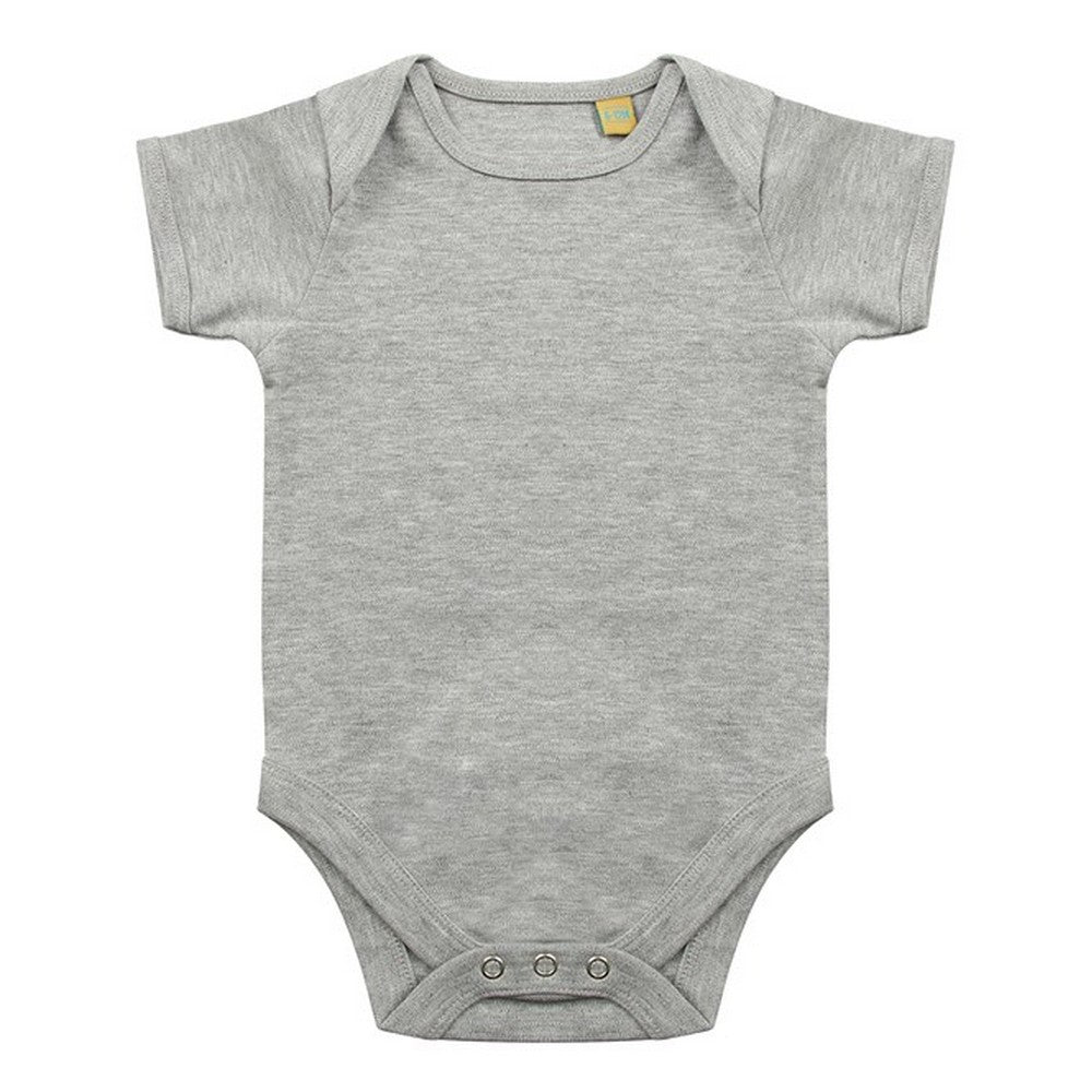 Heather Grey - Front - Larkwood Toddler Short-Sleeved Bodysuit