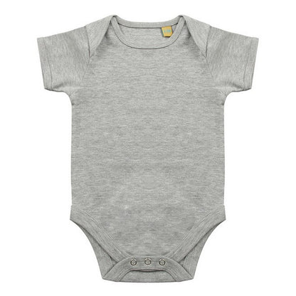 Heather Grey - Front - Larkwood Toddler Short-Sleeved Bodysuit
