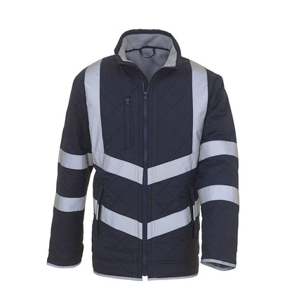 Navy - Front - Yoko Unisex Adult Kensington Hi-Vis Jacket