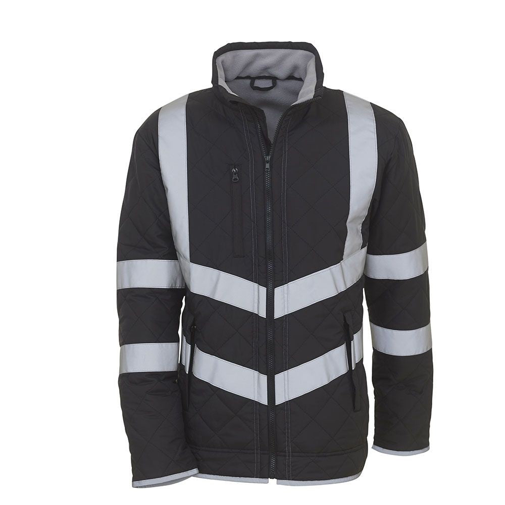 Black - Front - Yoko Unisex Adult Kensington Hi-Vis Jacket