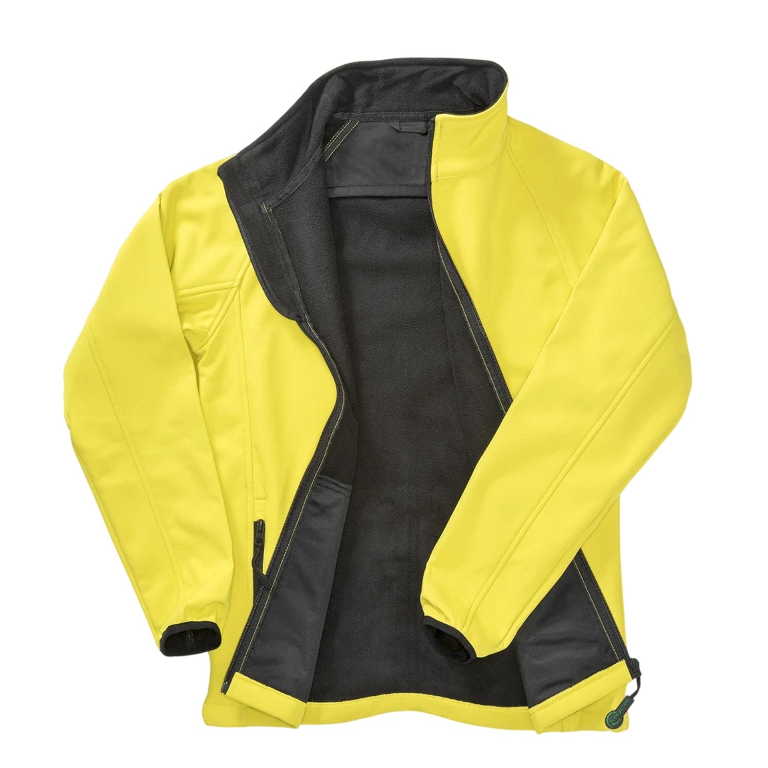 Yellow-Black - Back - Result Core Womens-Ladies Soft Shell Jacket
