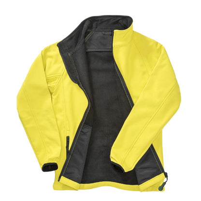 Yellow-Black - Back - Result Core Womens-Ladies Soft Shell Jacket