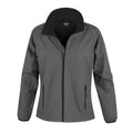 Charcoal-Black - Front - Result Core Womens-Ladies Soft Shell Jacket