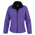 Purple-Black - Front - Result Core Womens-Ladies Soft Shell Jacket