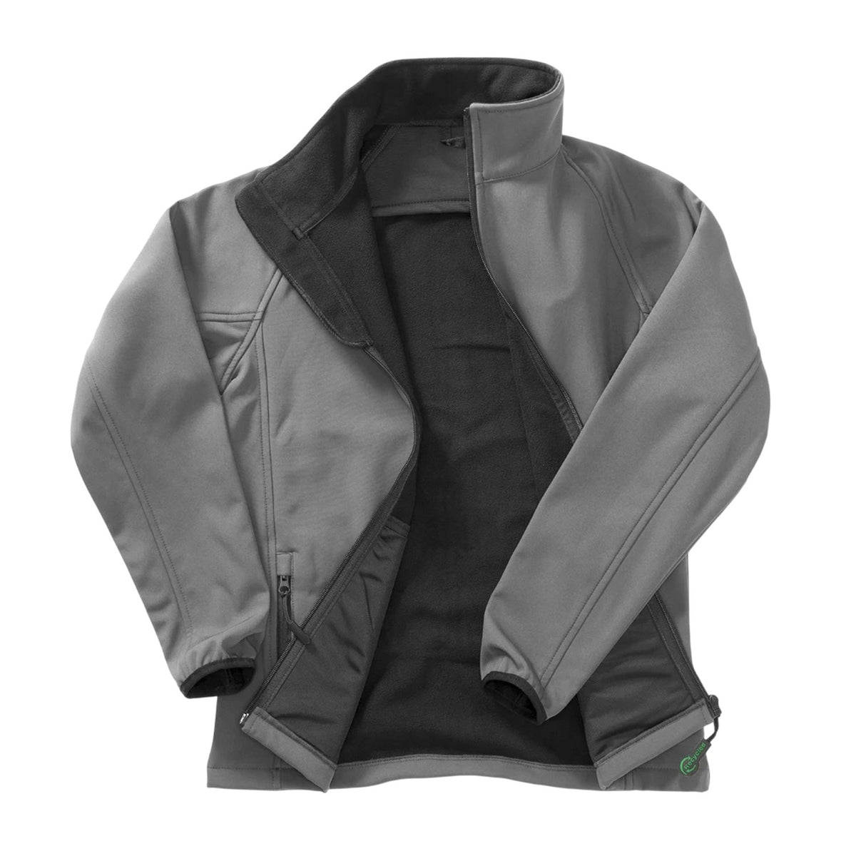 Charcoal-Black - Side - Result Core Womens-Ladies Soft Shell Jacket