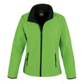 Vivid Green-Black - Front - Result Core Womens-Ladies Soft Shell Jacket