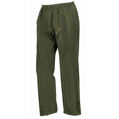 Olive - Side - Result Unisex Adult Waterproof Jacket And Trousers Set