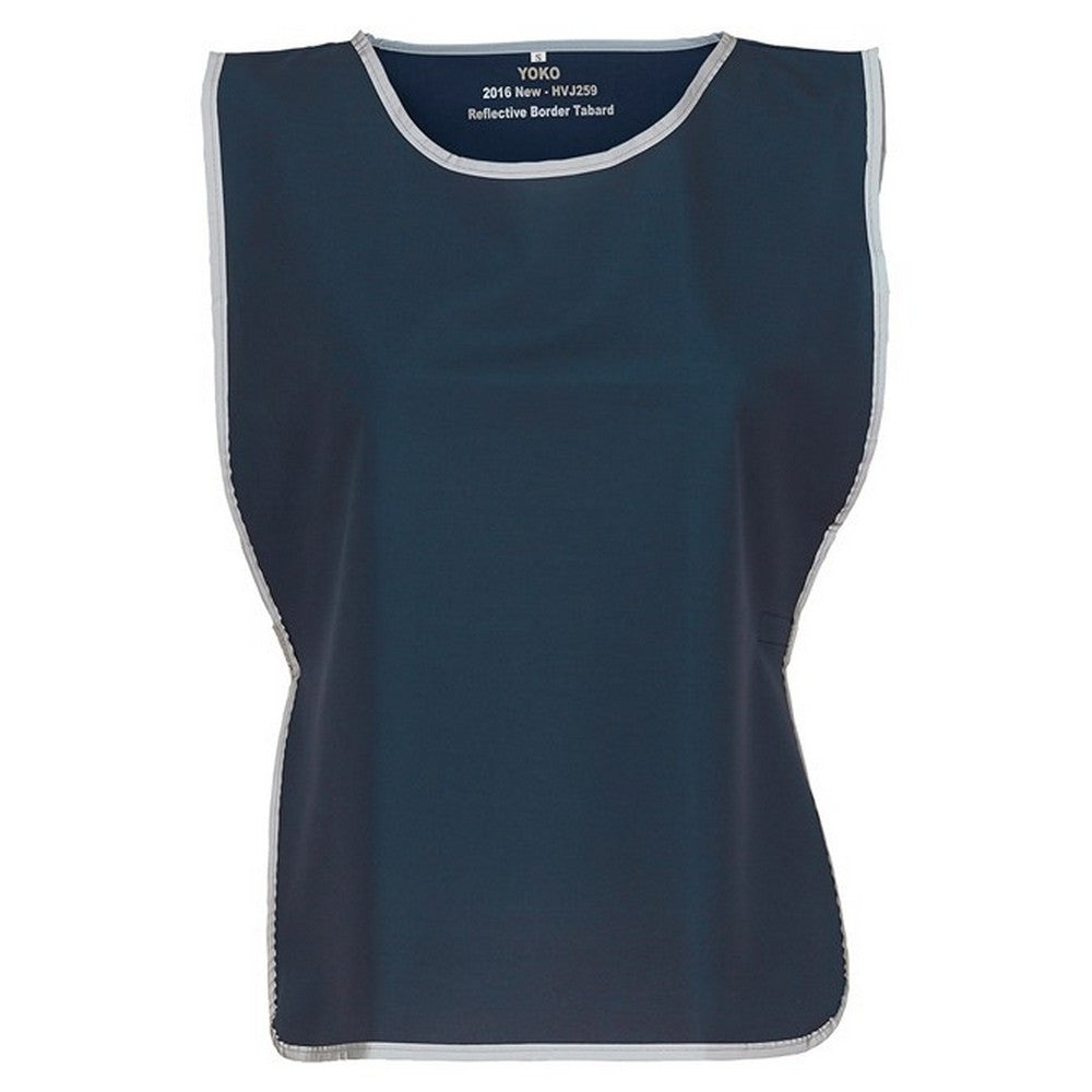 Navy - Front - Yoko Childrens-Kids Hi-Vis Reflective Detail Tabard