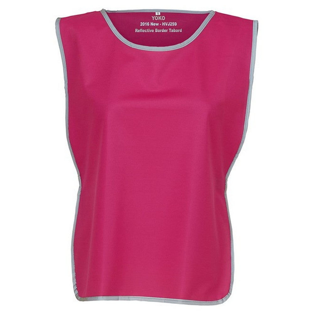 Raspberry - Front - Yoko Childrens-Kids Hi-Vis Reflective Detail Tabard