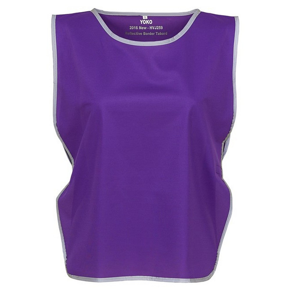 Purple - Front - Yoko Childrens-Kids Hi-Vis Reflective Detail Tabard