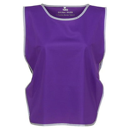 Purple - Front - Yoko Childrens-Kids Hi-Vis Reflective Detail Tabard