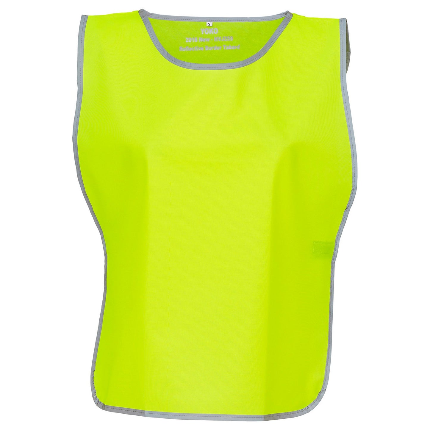 Yellow - Front - Yoko Unisex Adult Hi-Vis Reflective Detail Tabard