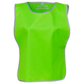 Lime Green - Front - Yoko Unisex Adult Hi-Vis Reflective Detail Tabard