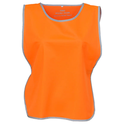 Orange - Front - Yoko Unisex Adult Hi-Vis Reflective Detail Tabard