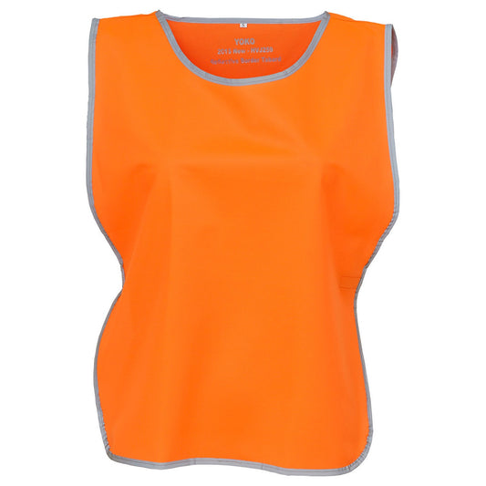 Orange - Front - Yoko Unisex Adult Hi-Vis Reflective Detail Tabard